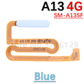 New For Samsung A13 A135 A136 A137 A03s A037 Home Button Fingerprint Sensor Flex With Power Key Button Flex Cable