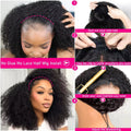 New Arrival 3 IN 1 Half Wig With Drawstring Seamless Human Hair Wig Kinky Curly Headband Wig Upgrade for Women Summer Machine Wigs