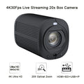 4K Ultra HD 20X Optical Zoom HDMI Box Camera IP Live Streaming SDI USB for Church Services Worship Education Video Conference
