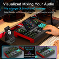 Tenlamp G10 Podcast Microphone Bundle Live Sound Card Audio Mixer, Voice Changer DJ Effects XLR 3.5mm Mic Interface for PC Smartphone Gaming Streaming Recording YouTube Studio Vlog