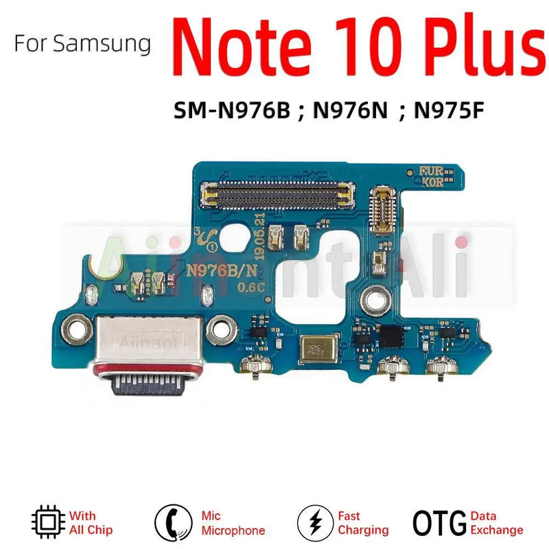 Dock Charger Board Fast Charging Port Flex Cable For Samsung Galaxy Note 10 20 Ultra Plus Lite N971N N770F N976B N981B N986B Ori