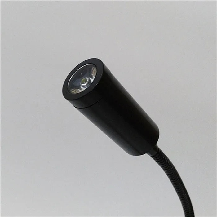 L40cm Long gooseneck 3W Led Wall Light Bedside Led Wall Lighting Black Switch hose AC90-260V 110V 220V reading Lights book lamp