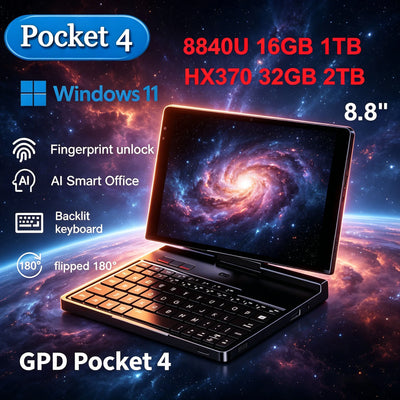 Fury GPD Pocket 4 8.8-inch AMD AI 9 HX 370 64GB RAM | SAMAG