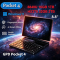 Fury 2026 New GPD Pocket 4 8.8-inch AMD AI 9 HX 370 64GB RAM Super Portable Mini PC 2TB NVMe Flipped Laptop Computer
