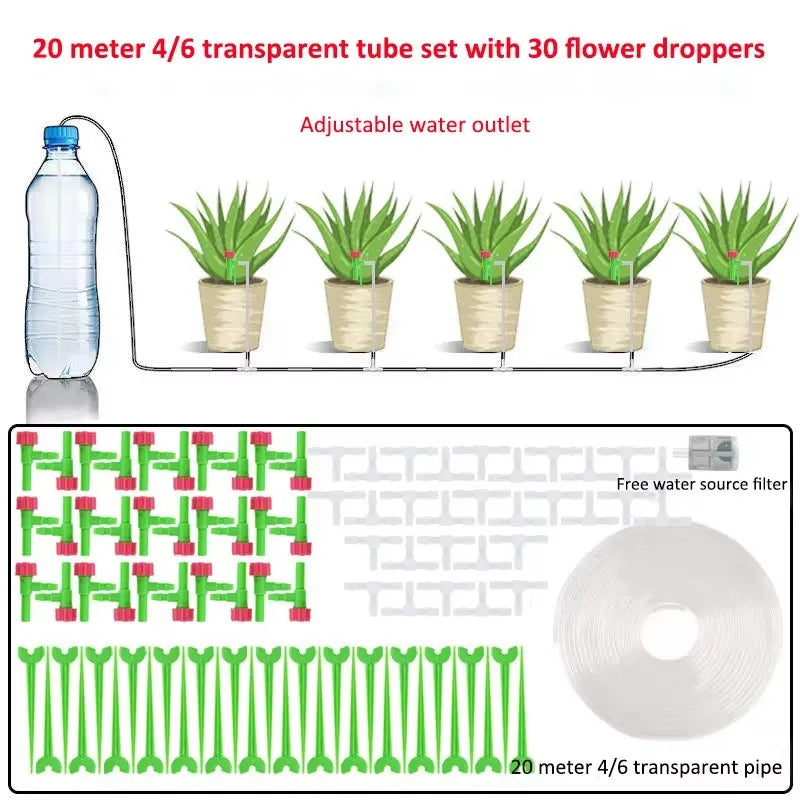Garden Regulating Drip Irrigation Kit Automatic Watering Device 4/7mm Hose Potted Plants Watering Saving Micro Dripper