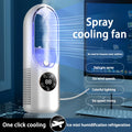 Lenovo Ice Cool Portable USB Air Cooler Fan with Purifying and Humidifying Mist Spray and LED Display Desktop Cooling for Office