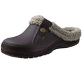 Smile Winter Fur Lined Clogs Women Fuzzy Slippers Men Warm House Slippers Adult Outdoor Waterproof Slippers Comfort Garden Clogs
