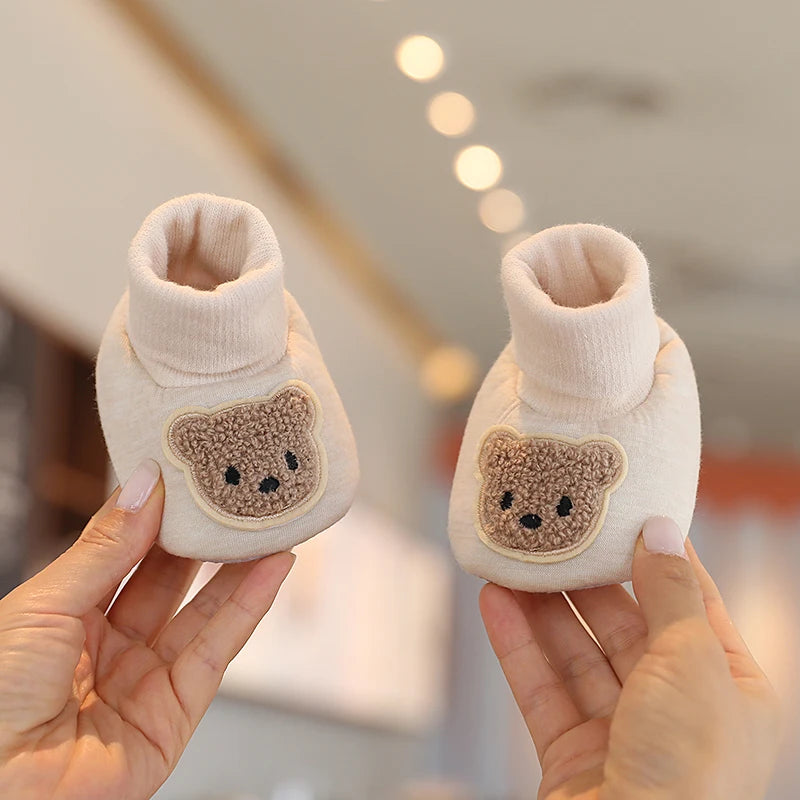 Winter New Cute Cartoon Baby Booties Boy Girl Boots Cotton Soft-Sole Non-Slip Warm Toddler First Walkers Infant Crib Shoes