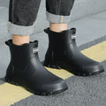 Men's Rain Shoes Non-slip Rubber Boots Fashion Short Tube Rain Boots Slip on Work Water Shoes Outdoor Waterproof Fishing Shoes
