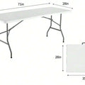 4FT/6FT Plastic Folding Table, Shooting Table, HDPE Portable Picnic Table Outdoor, For Camping, Party, Wedding, Picnic
