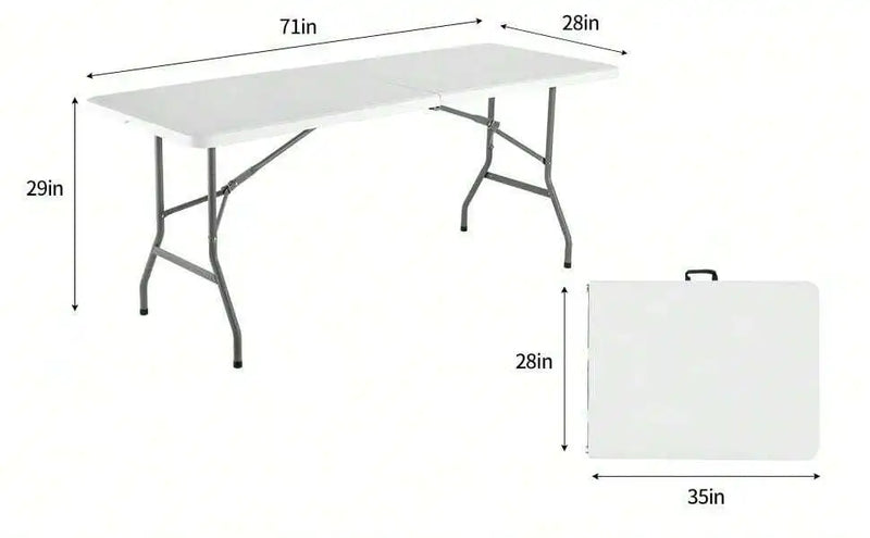 4FT/6FT Plastic Folding Table, Shooting Table, HDPE Portable Picnic Table Outdoor, For Camping, Party, Wedding, Picnic