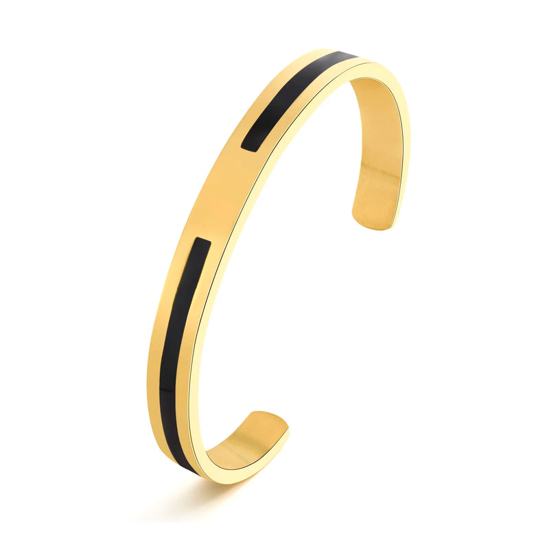 Men Bangle, Enemal Viking Logo Cuff Bracelet For Gentleman, Stainless Steel Minimalist - Visuel 22 | SAMAG