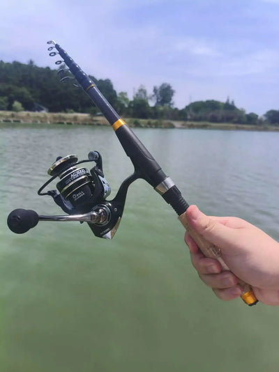 DEUKIO Spinning Fishing Rod Reel Combo Full Kit | SAMAG