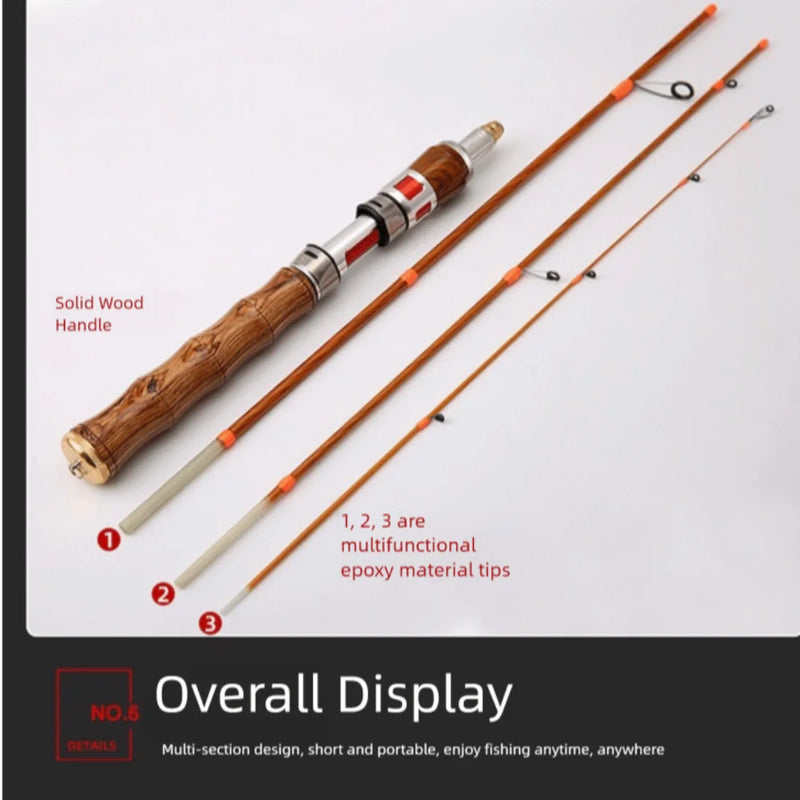 4 Sections Spinning Fishing Rod UL Power Casting Portable | SAMAG