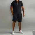 Cross border Amazon Men's Set Autumn New Polo Casual Loose Short sleeved Sports - View 5 | SAMAG