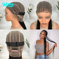 KIMA Lace Front Cornrow Box Braided Wig Synthetic Knotless Braids Wig With Baby Hair Heat Resistant Fiber Braiding Wigs For Afri