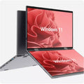 Intel N150 N100 CPU Dual Screen Laptop 14"+14 " 2K Touch Screen Notebook 32GB 360 Degree Flip Metal Case 2 in 1 Laptop Computer