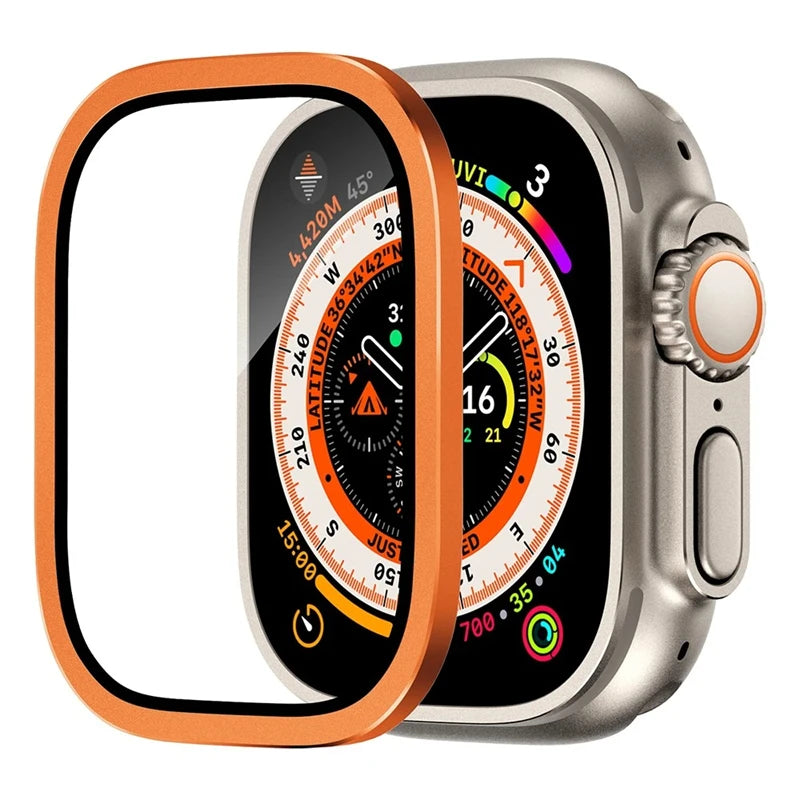 HD/privacy Anti-Scratch Screen Protectorfor Apple Watch Ultra 2 49mm Aluminium Alloy Case+Tempered Glass iWatch Ultra 49mm Film
