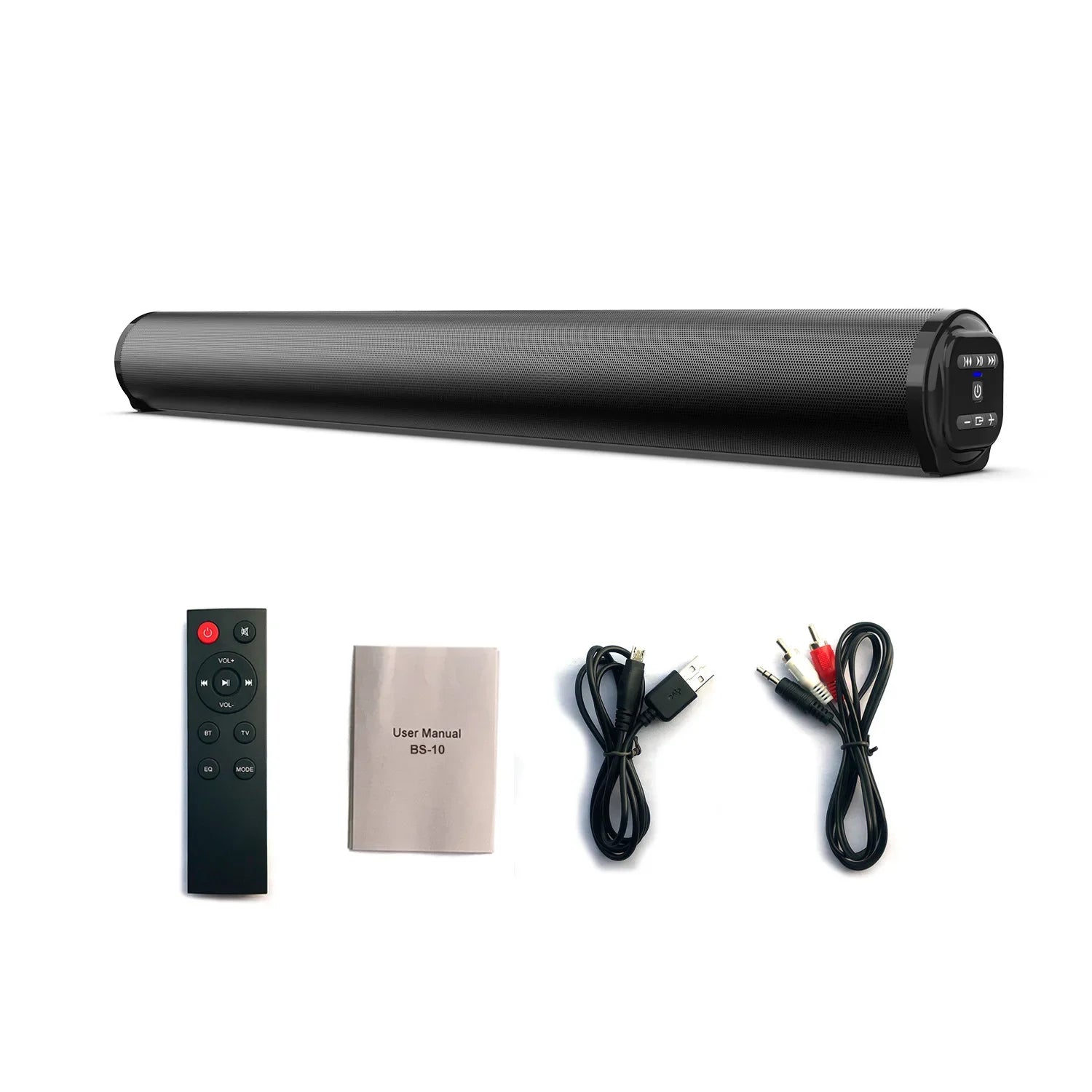 NEW Soundbar Blaster Bluetooth Speaker Desktop Home TV Outdoor Super Power Sound TV Projector Subwoofer Portable Sound Bar BS-10