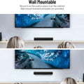 50W SoundBar for TV Deep Bass Small Soundbar TV Speaker Home Theater Surround Sound System HDMI/Bluetooth/Optical/Aux Connection