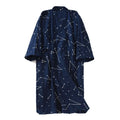 Nightdress V-Neck Men's Kimono Bathrobe Loose Long Sleeve Kimono Pajamas Thin Print Men's Hooded Robe for Spa