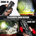 Rechargeable Flashlights High Power LED Tactical Flashlight Super Bright Handheld Hunting Torch Light for Emergency Hiking Fish