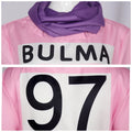 Anime Bulma Cosplay Costume Pink Dress Uniform Kawaii Girls Purple Scarf Belt Bag Costume Girls Full Set Party for Women