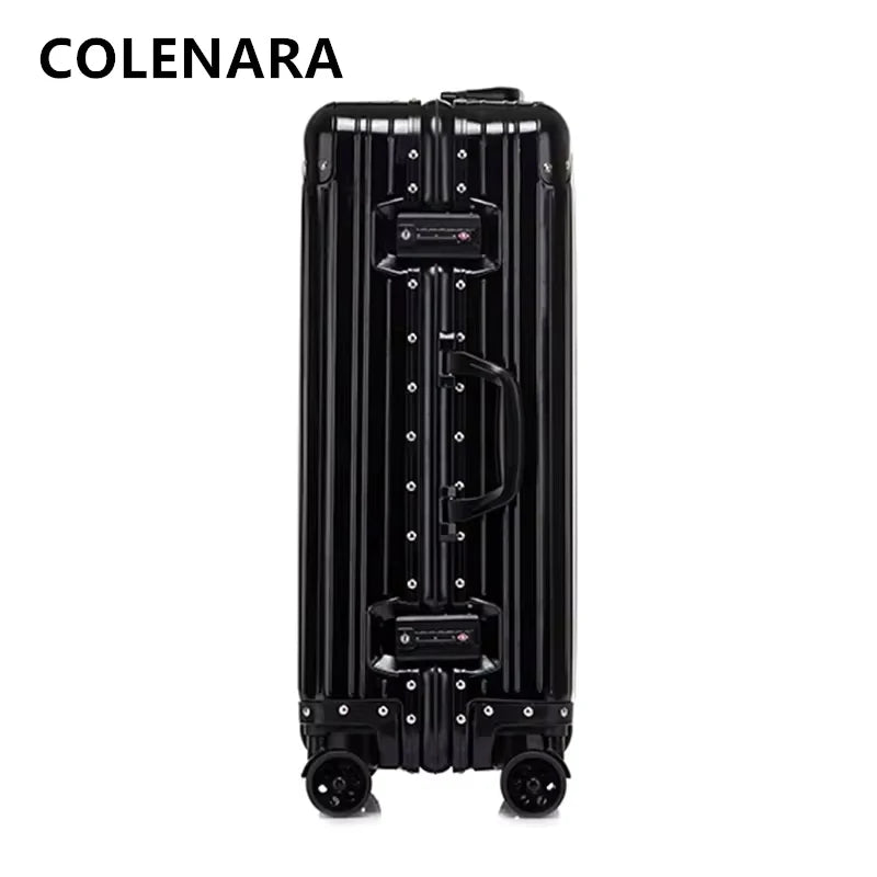 COLENARA 20 "24" 26 "29 Inch All Aluminum Magnesium Alloy Suitcase High-quality Large Capacity Men's Business Travel Luggage