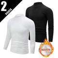 2/4-piece Set Of Autumn And Winter Men's Solid Color Classic Round Neck Warm Underwear Set Casual Mid Neck Bottom Top Warm Pants