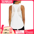 TACVASEN Womens Mesh Racerback Workout Tank Top Yoga Sleeveless Shirt High Low Curved Hem Quick Dry Breathable Athletic Vest