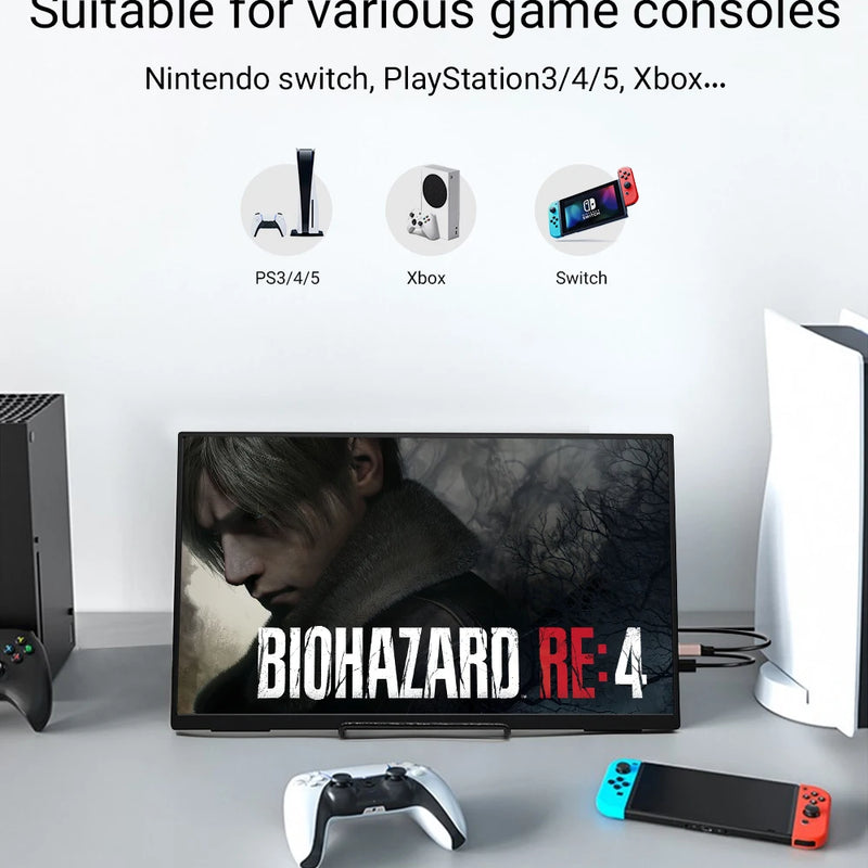 ZSUS 18-Inch 1080P 100Hz 100%sRGB Portable Monitor 16:9 HDR 350cd /M² For XBox PS4 / 5 Switch Cell Phone PC Loptop Extension