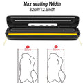 220V Electric Vacuum Sealer Packaging Machine with Free 15pcs Vacuum Bags Machine Household Black Food Vacuum Sealer