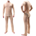 Sexy Transparent Thin Men's Pajamas Night Wear Suit Long Sleeve Shirt Pants Set