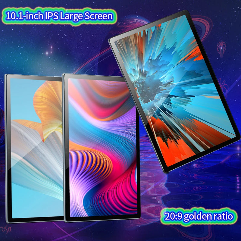 BDF Tablet 10.1 Inch 4G Lte Sim Card Octa Core 8GB RAM 256GB ROM Tablets 2.4G/5G Wifi Android 13 Sim Card Tablet PC