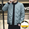 Men's Baseball Collar Mountaineering Down Jacket New Lightweight Gray Duck Down Jacket Men Warm Parkas Winter Cotton-padded Coat