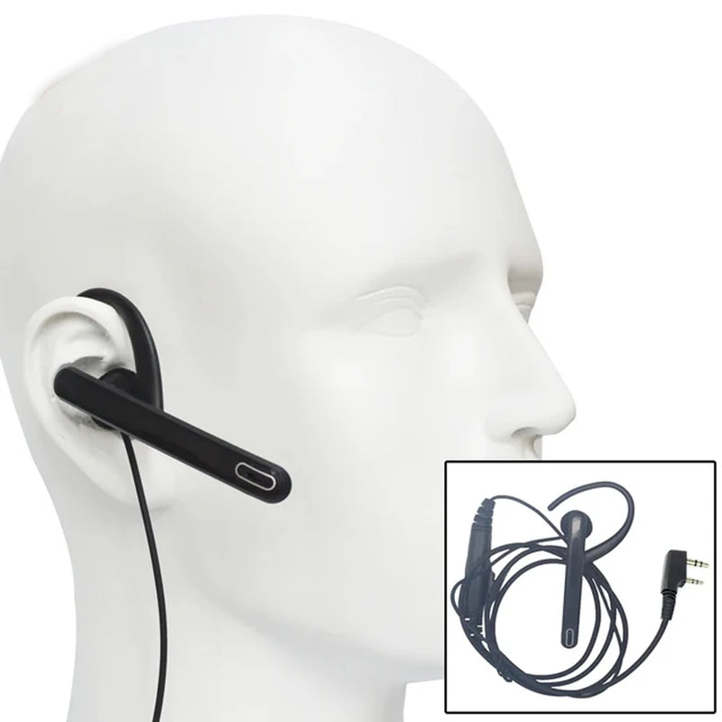 BAOFENG UV-5R Walkie Talkie Headset with Mic PTT 2 Pin Earphone Noise Reduction Stretchable For UV-21 PRO Quansheng K5 K6