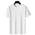 Ice Silk Sleepwear Set round Neck Short Sleeve Casual Lightweight Men's Home Clothes Comfortable Underwear for Youth in Summer
