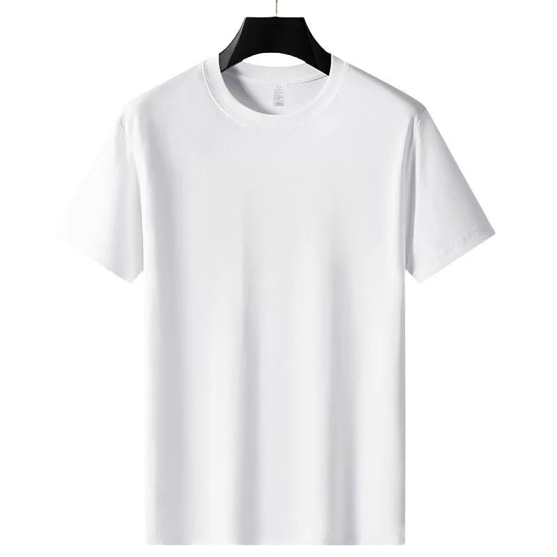 Ice Silk Sleepwear Set round Neck Short Sleeve Casual Lightweight Men's Home Clothes Comfortable Underwear for Youth in Summer