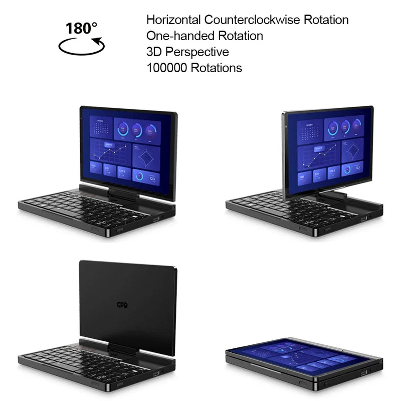High End GPD Pocket 4 2026 New 8 8 Inch AMD AI 9 HX 370 64GB RAM Tough Mini PC 2TB NVMe Portable Flipped Laptop