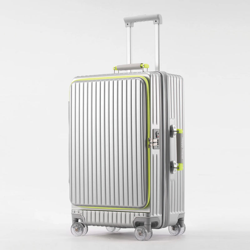 Side Opening Suitcase Scalable Large Capacity Case Rolling Luggage 20/24/28inch Travel Trolley Bag With TSA Lock Colorful Wheels