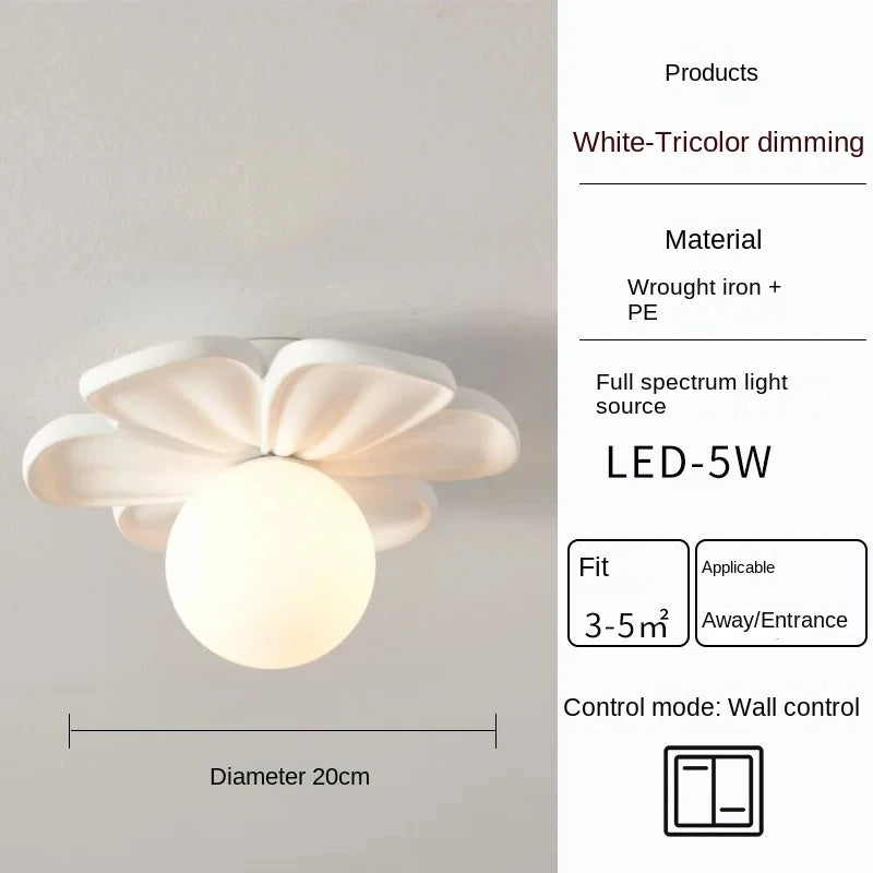 Modern Green Petals Wall Lamps Hallway AisleBalcony Porch Stair Ceiling Light wall Sconce Bedroom Study Decor Wall Lamps