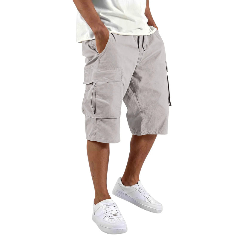 Summer Men Loose Straight Pants Casual Multi-Pocket | SAMAG