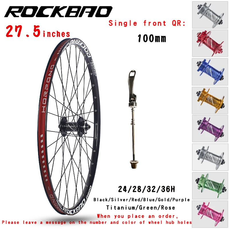 ROCKBAO Mountain Bike Wheelset 24/26/27.5/29inches Disc Brake 4Bearings 7-12speed Quick Release 29er MTB Bicycle Wheel