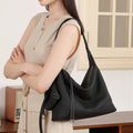 HIFASHION Genuine Cowhide Leather Hobo Bag Women Soft Half Moon Underarm Shoulder Purses Elegant Commuting Crossbody Handbags