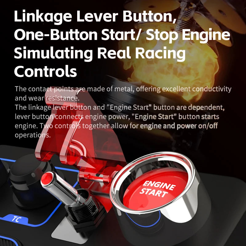 PXN CB1 Simulator Race Central Control Box Multifunctional Keys Control Box RGB For EURO Truck Simulator Racing Game Custom PC