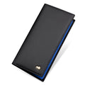 BISON DENIM Genuine Leather Long Wallet Business Men's Soft Thin Wallet Card Holder Luxury Brand Design Handy Male Purse Bag