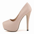 2026 Women Pumps Sexy Round Toes High Heels Fashion Super 14cm Platform Casual Thin Womens Party Red Wedding Shoes Large Size