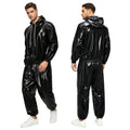 Men's Sauna Tracksuit Set Zipper Hoodie Drawstring Pants | SAMAG