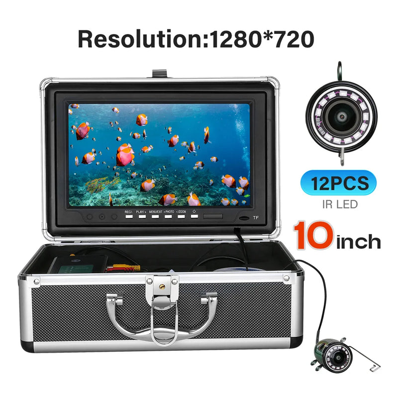Underwater Fishing Camera, 10" Fish Finder with 12 | SAMAG