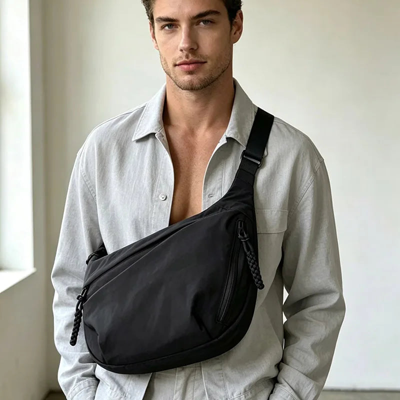 Trendy Women's Soft Cloth Shoulder Bag Solid Color Student Casual Style Big Handbags Crossbody Bags for Women Shoulder Hobos Bag